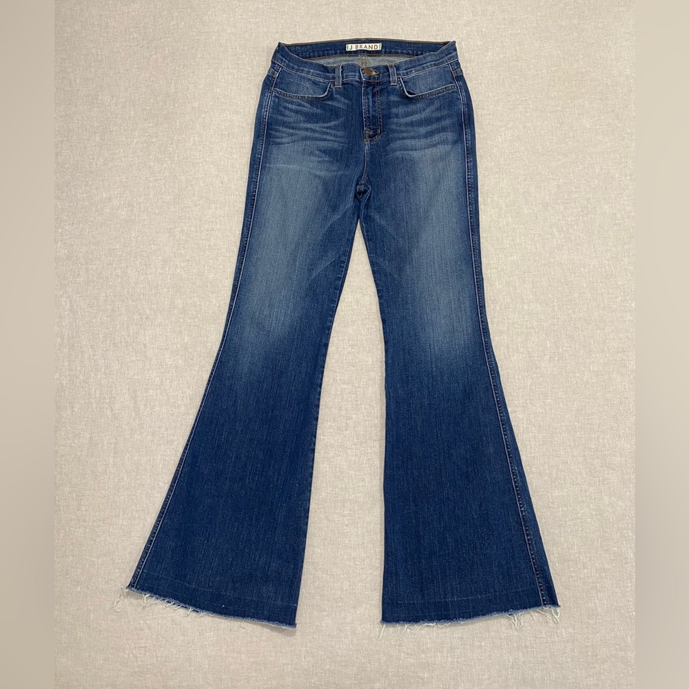 J Brand Blue Bell Bottom Women's Flared Jeans Retro Denim Sz 28